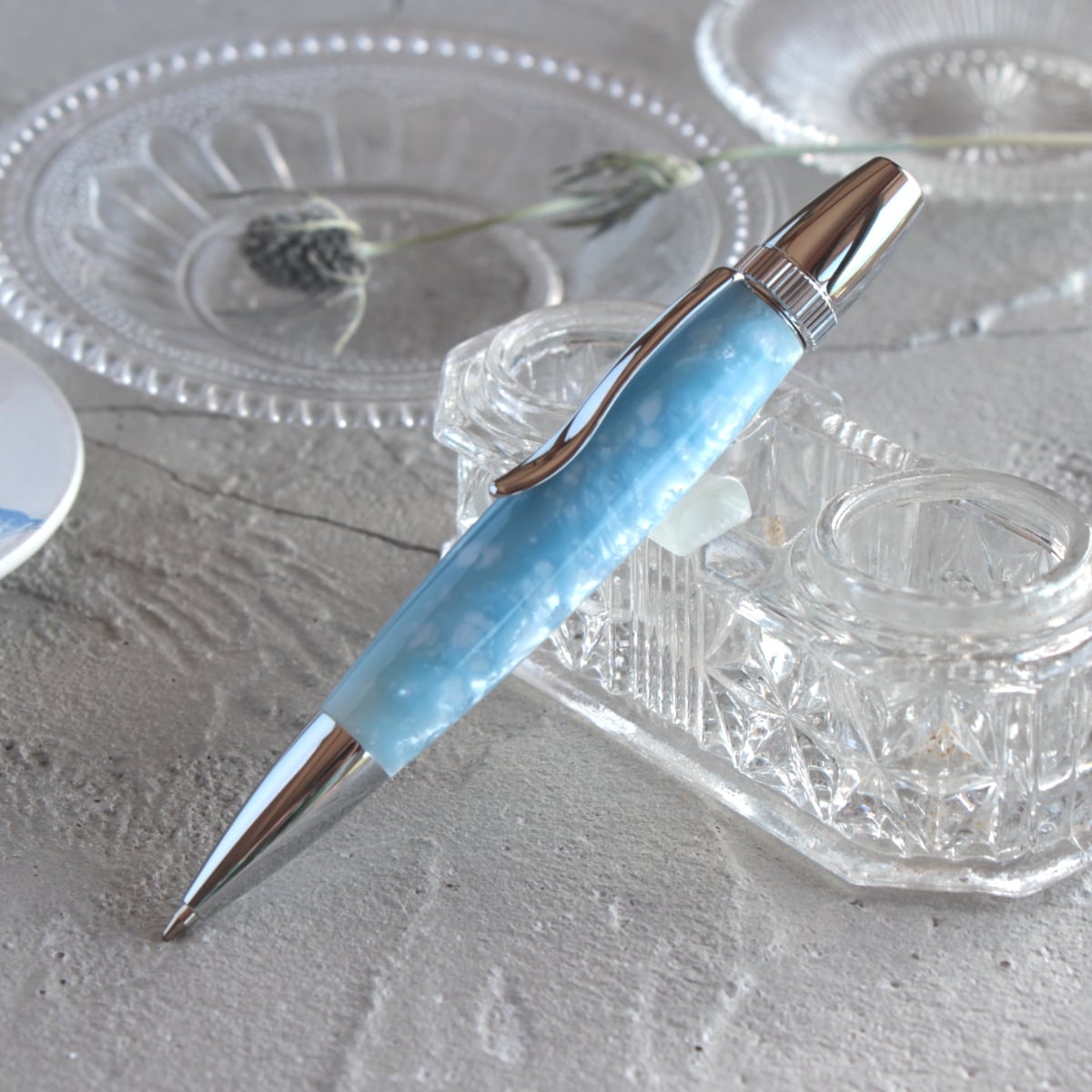 エンジェルブルー・Chouette」手作りボールペン Viriditas ジェット