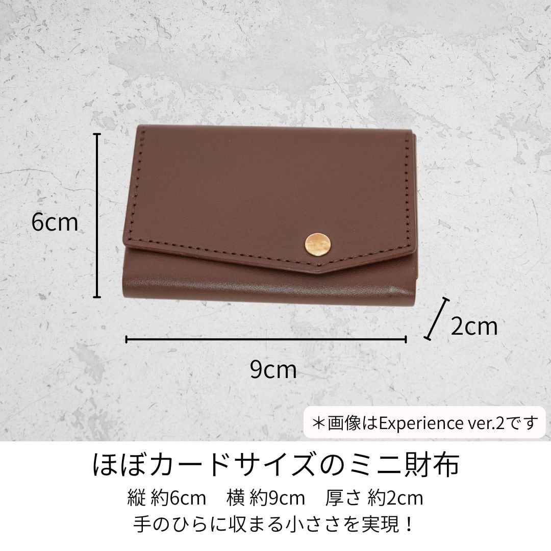 Ex-Tone】小さい財布 カードサイズ 極小ミニ財布 お札を折らずに入る
