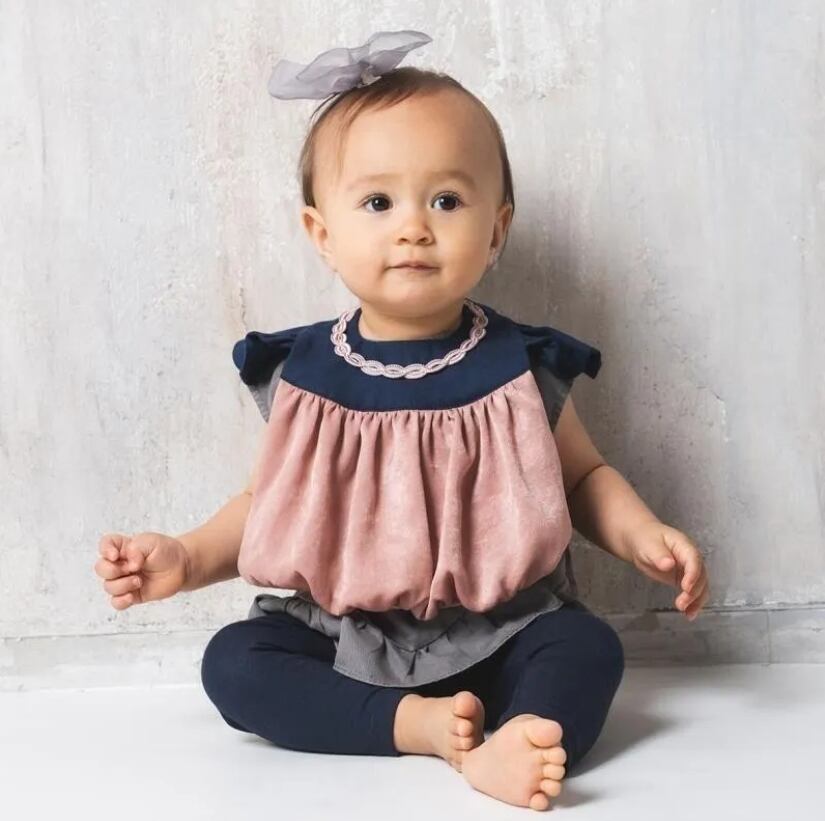 niva ネックレス付き おめかしスタイ Bib with necklace ネイビー×ブラウン 日本製 295NXB ニヴァ