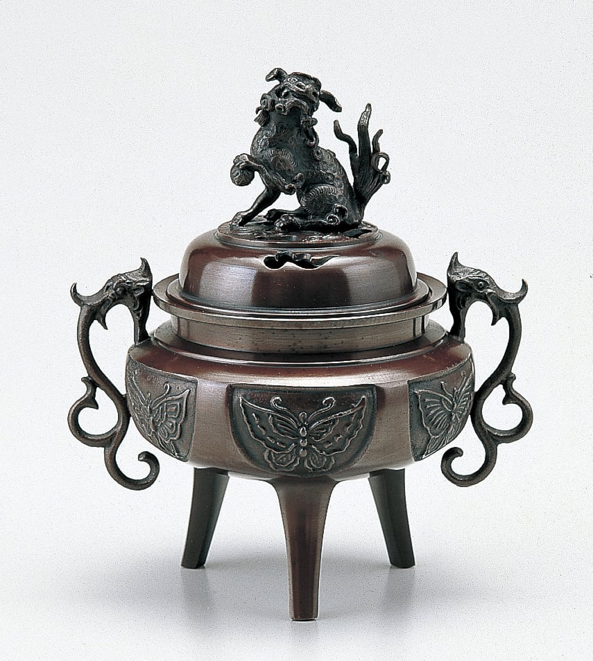 大和型獅子蓋香炉 (小)