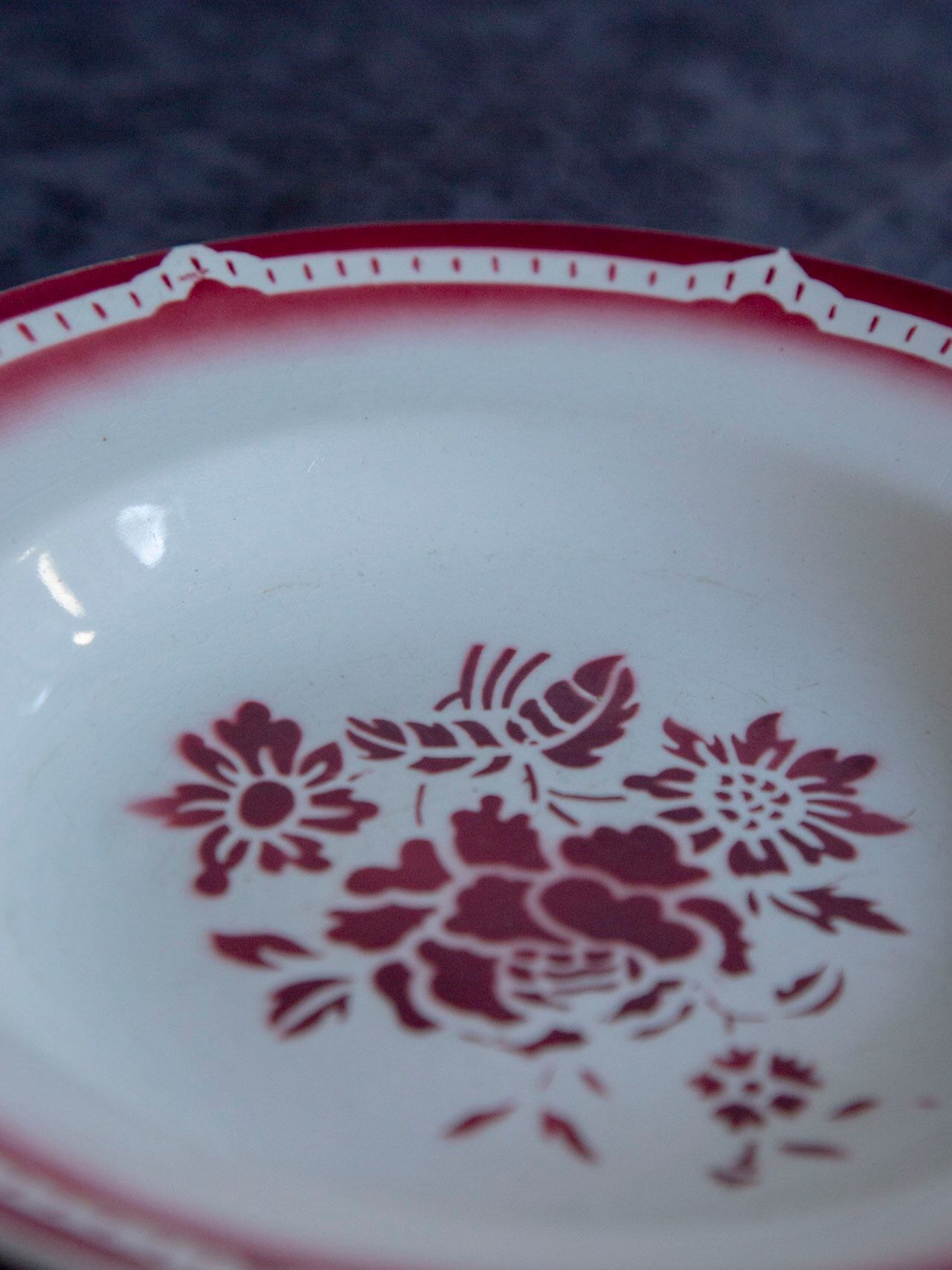 フランスアンティークスープチューリン赤 フランスアンティークスープチューリン赤