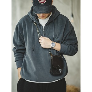 Velvet Retro Half-Zip Hoodie【G0984】