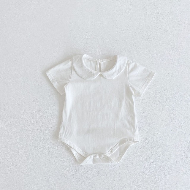 【BABY】デイリードット柄丸襟半袖ベビーロンパース - 16