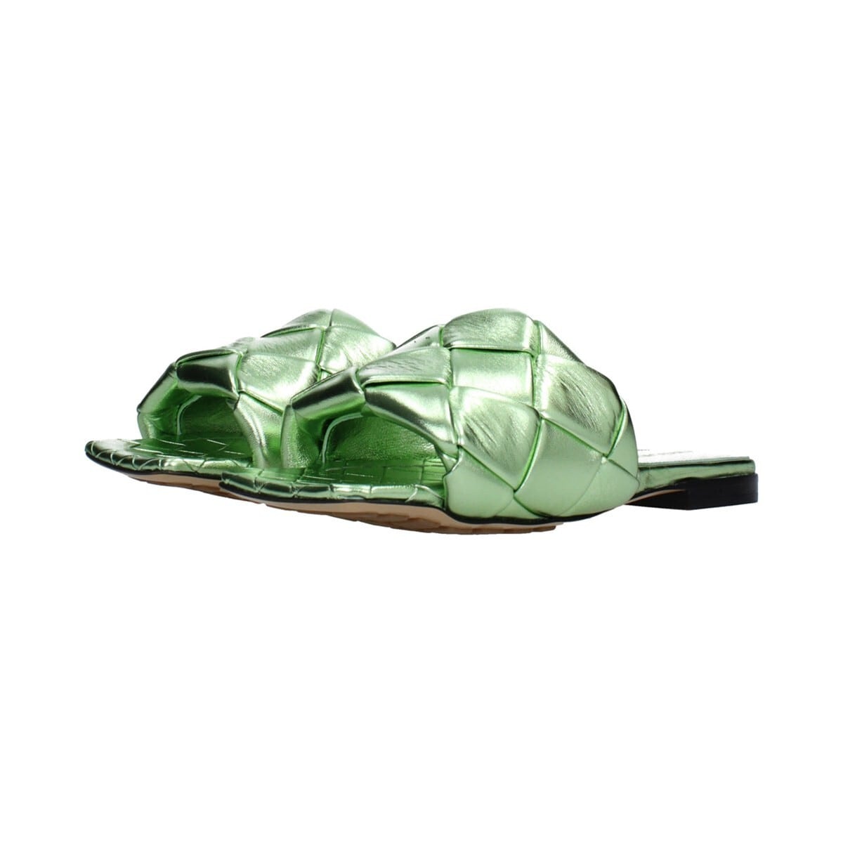 BOTTEGA VENETA ボッテガヴェネタ レディース スライドサンダル レザー グリーン