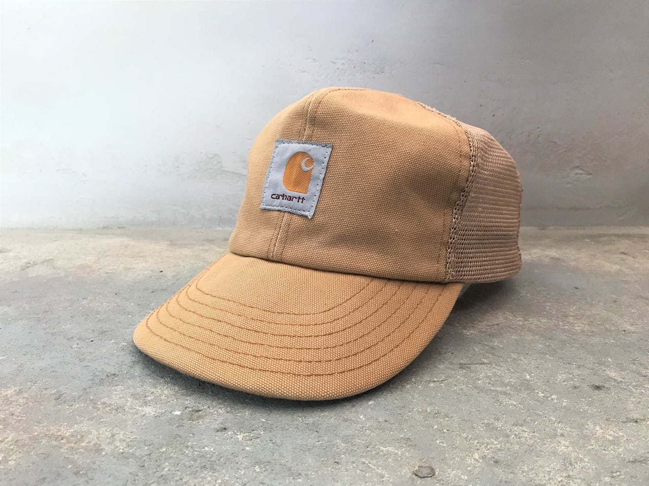 90s Carhartt duck fabric mesh cap MADE IN USA