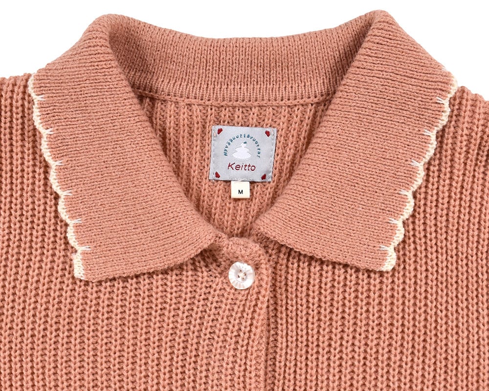 スカラップ襟ニットカーディガン KJHX5713 | Keitto NORTHERNTRUCK LILASIC