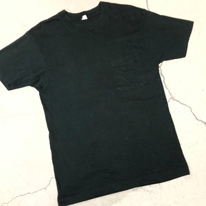 ⊕1990'S FRUIT OF THE LOOM POCKET TEE BLACK M
