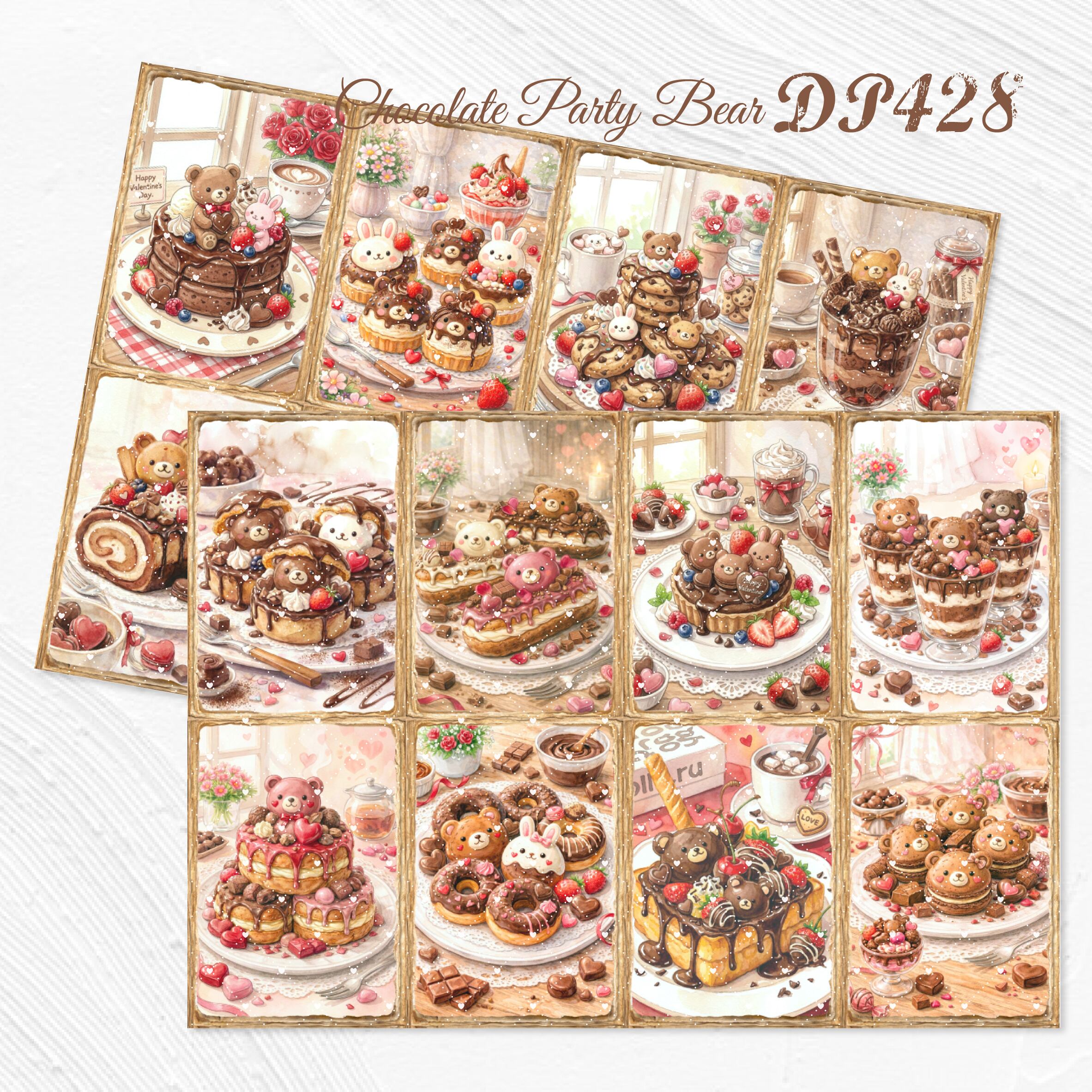コラージュ素材 TeaTime 紙モノ おすそ分け/CP11 | indigo & olive☆