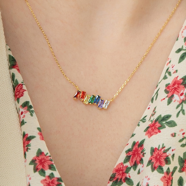 rainbow xylophone necklace / レインボーシロフォンネックレス