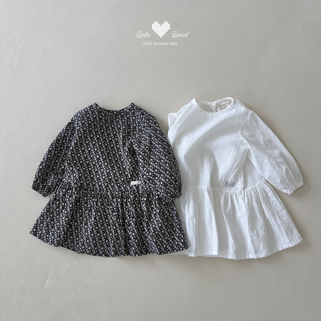 【取寄】lalaland|blooming long blouse|ブルーミングロングブラウス|XS-XL|kids|26 autumn