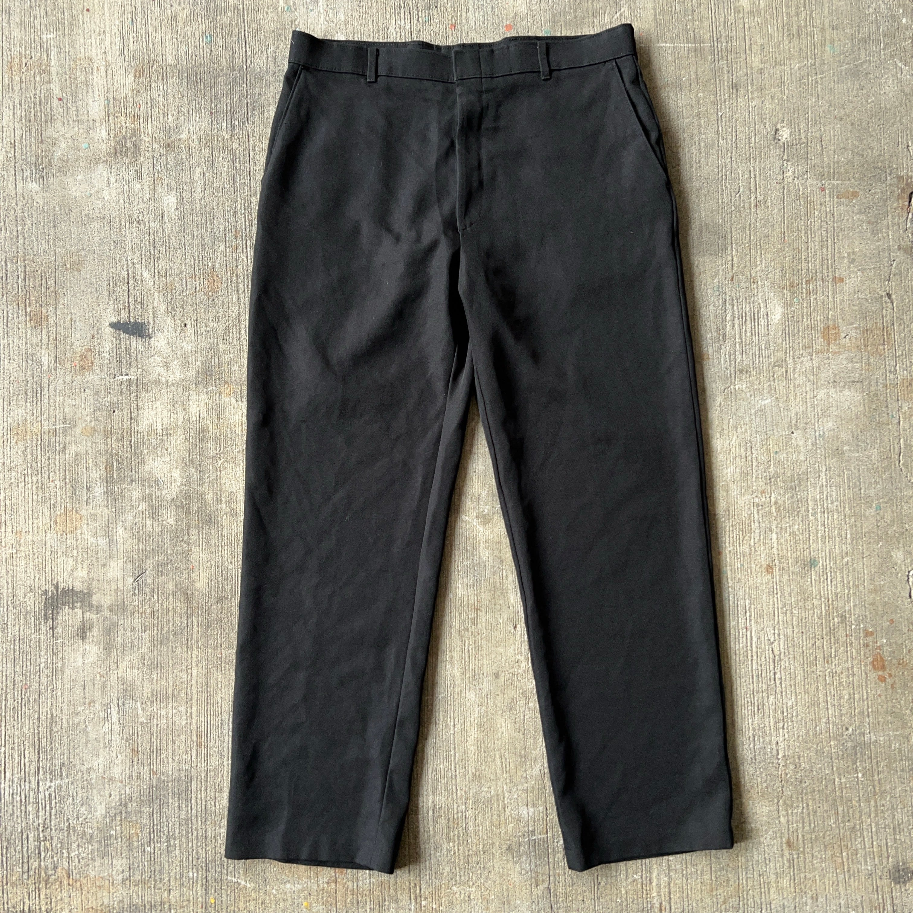 90's LEVI’S ACTION SLACKS Slacks Black USA製 W36 L30 90年代 リーバイス アクションスラックス  ブラック【TH0472】