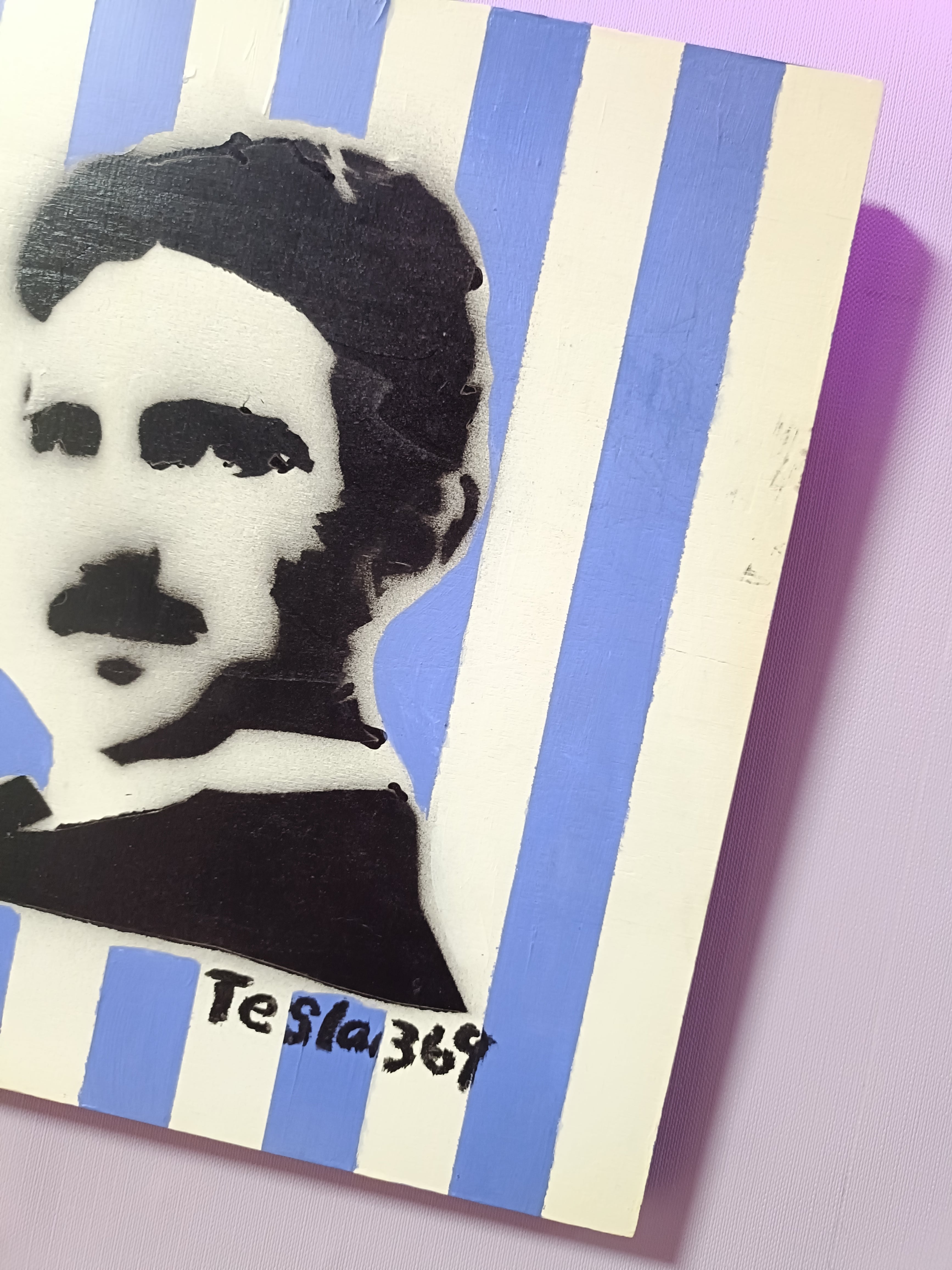 1点物】ニコラ・テスラステンシルアート【現代アート/絵】 | Icono-Eye