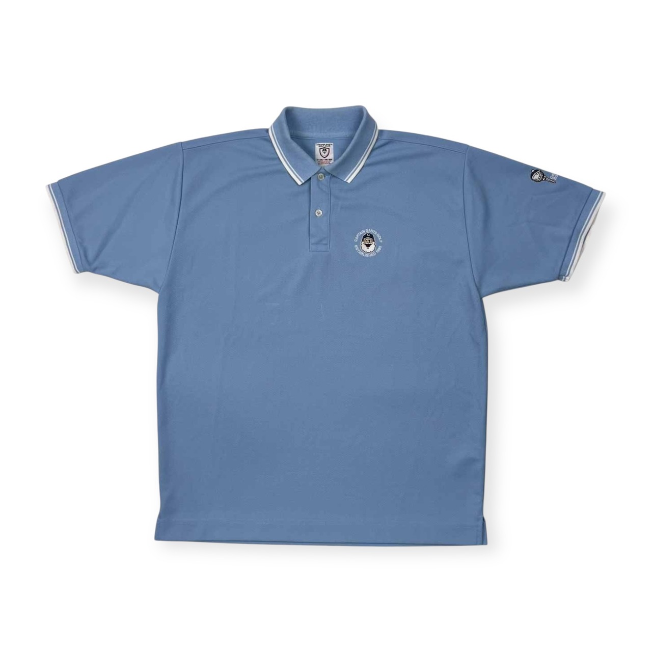 CAPTAIN SANTA キャプテンサンタ GOLF CLUB ドライメッシュ 半袖 ポロシャツ サイズ L /水色ブルー/ゴルフ