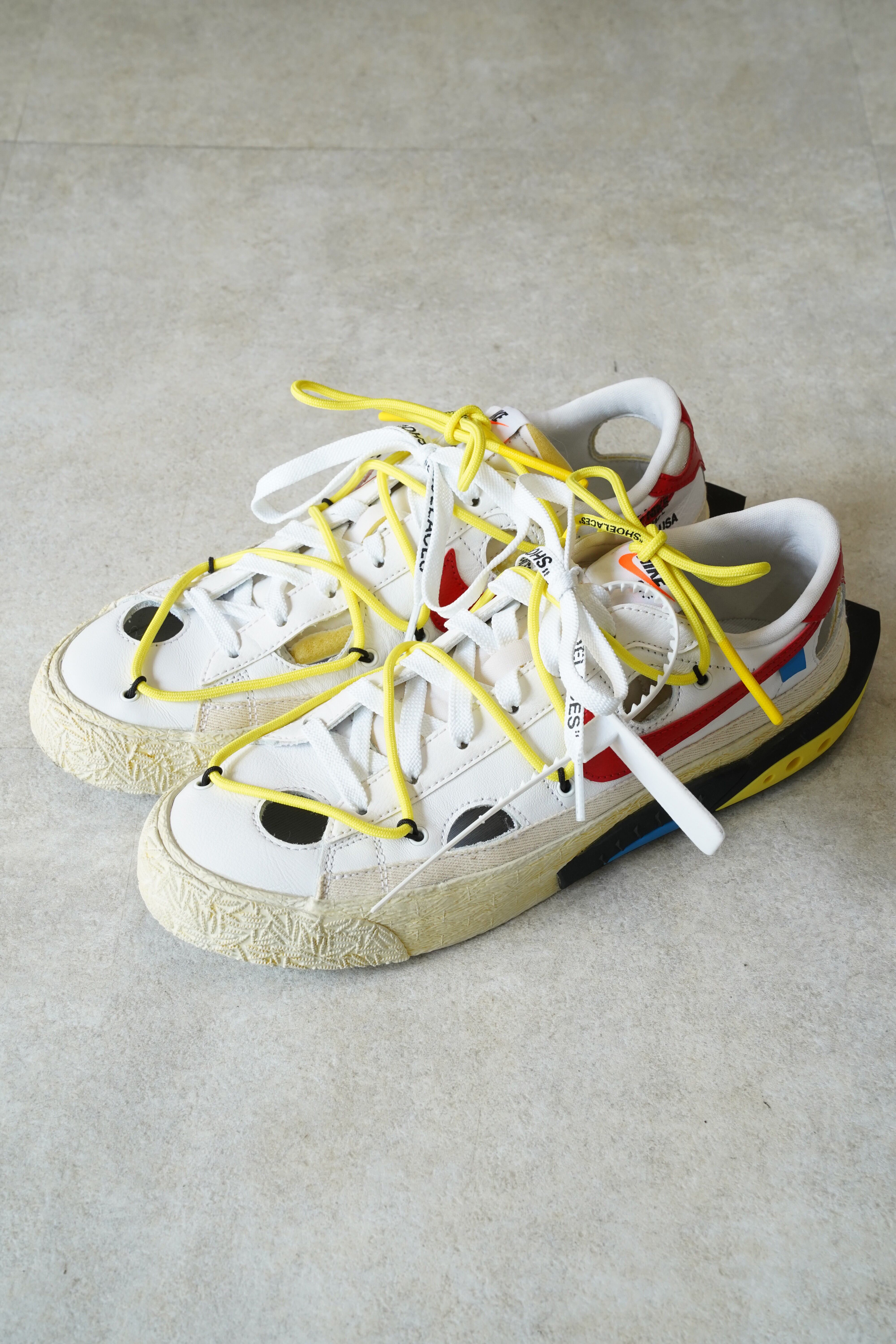 Nike(ナイキ) × Off-White(オフホワイト) Blazer Low “White/University Red”/27cm(US9)DH7863-100