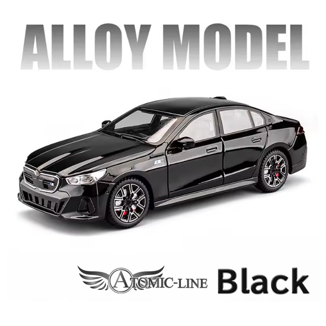 BMW i5 M60 ミニカー 1/24 全4色 ライト点灯 エンジンサウンド 合金モデル 模型 ジオラマ