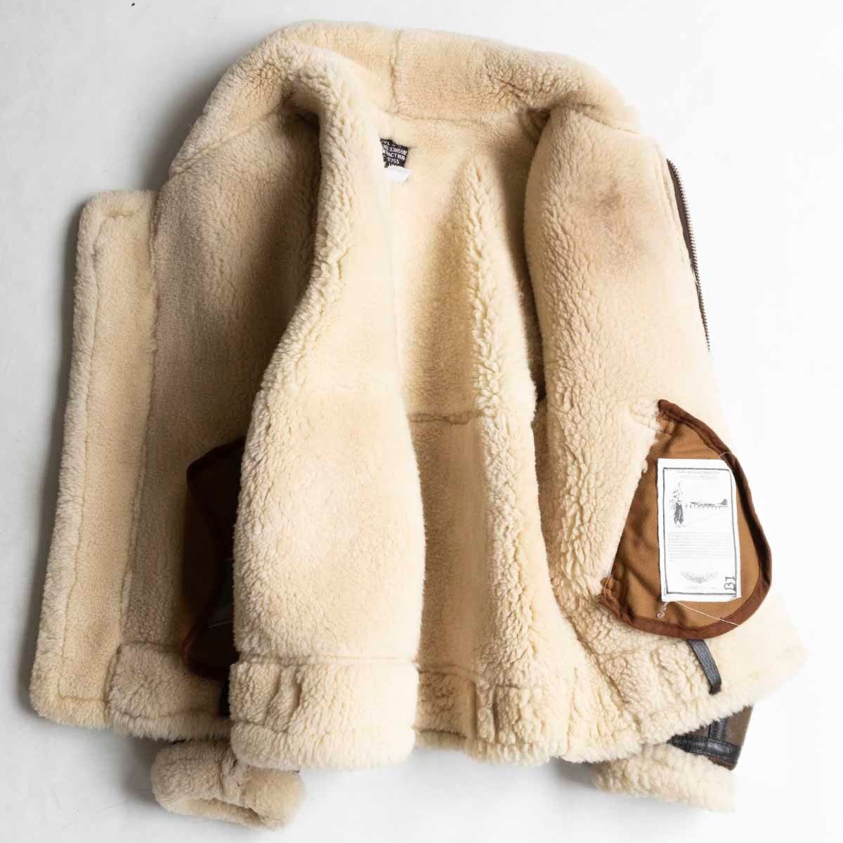 AVIREX TYPE B-3 ジャケット サイズ38 ムートン 羊毛 レザー AVIREX