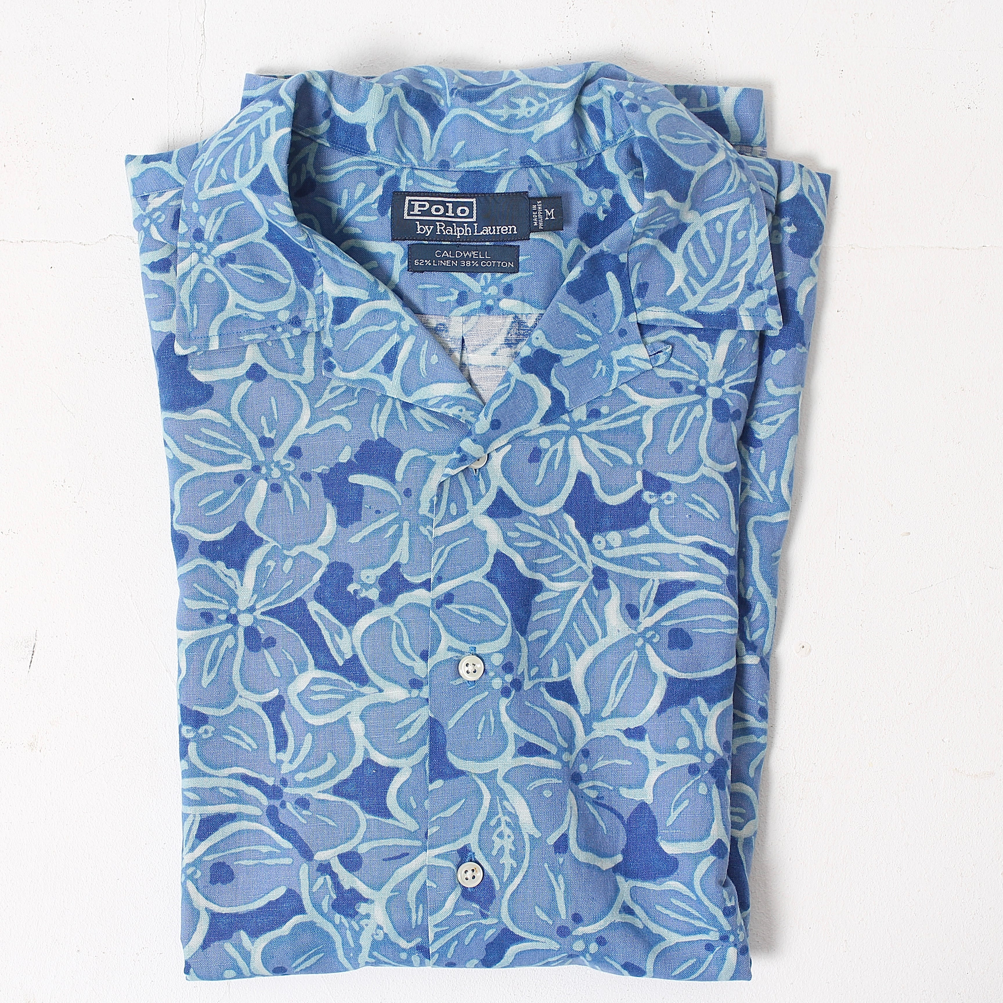 1990s～Polo by Ralph Lauren CALDWELL LINEN COTTON S/S BOX SHIRT
