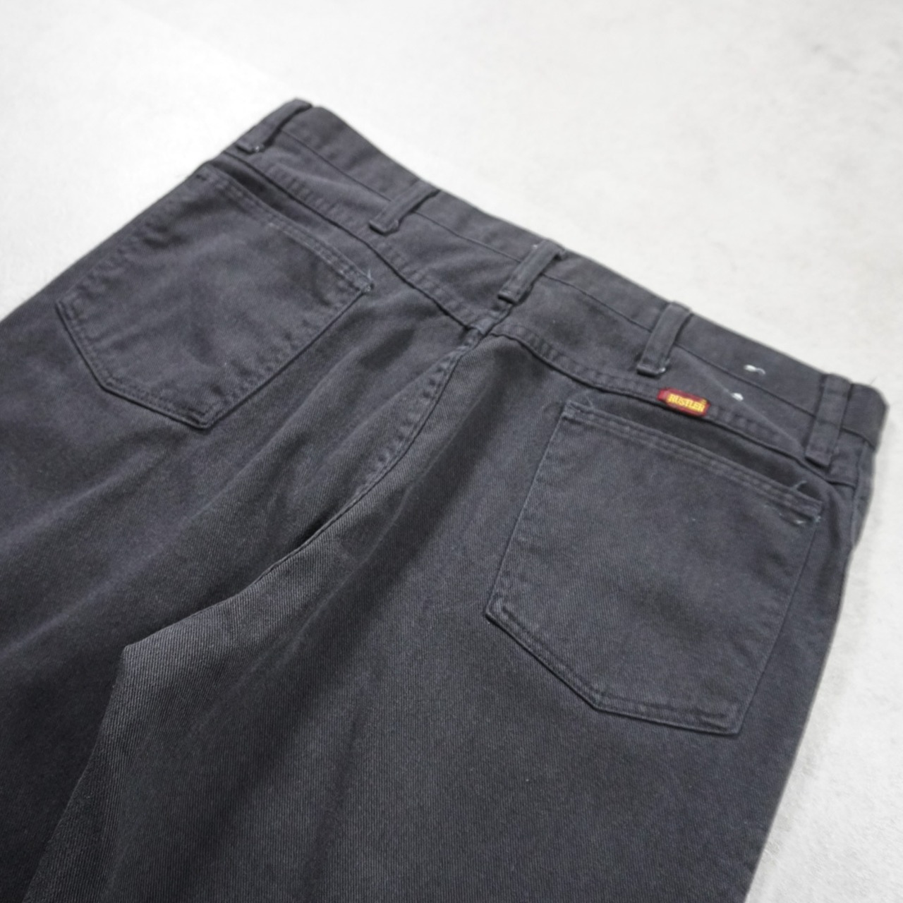 90s RUSTLER black denim "made in USA" W36L32 古着 - 10