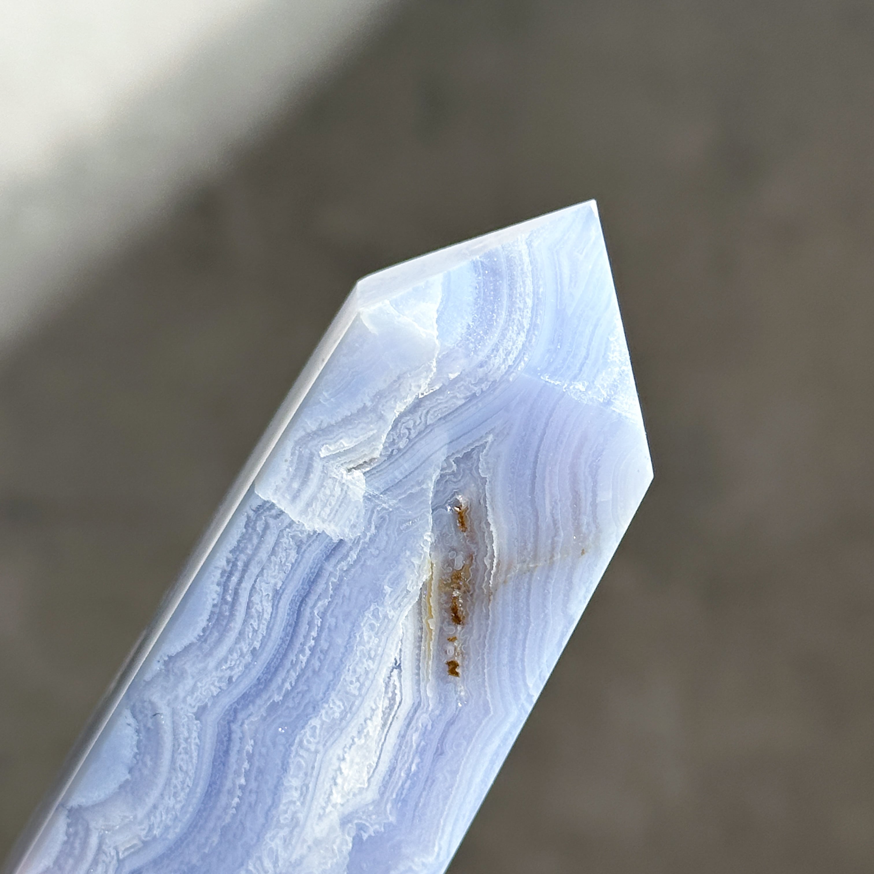 ブルーレースアゲート タワー 12◇ Blue Lace Agate ◇天然石・鉱物