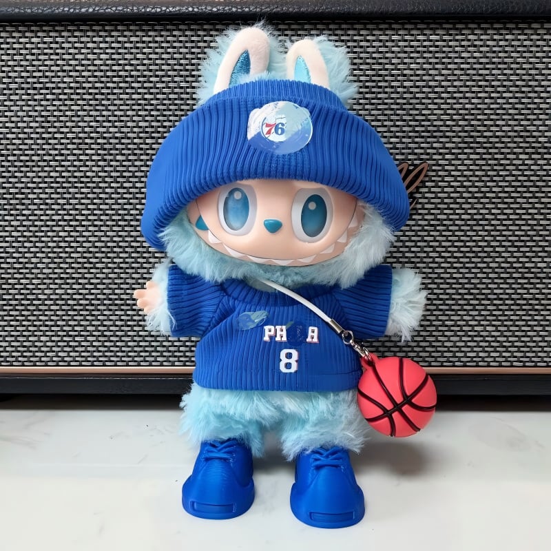Labubu 1-3世代用 バスケットボール #8 ニットトップス+キャップ+