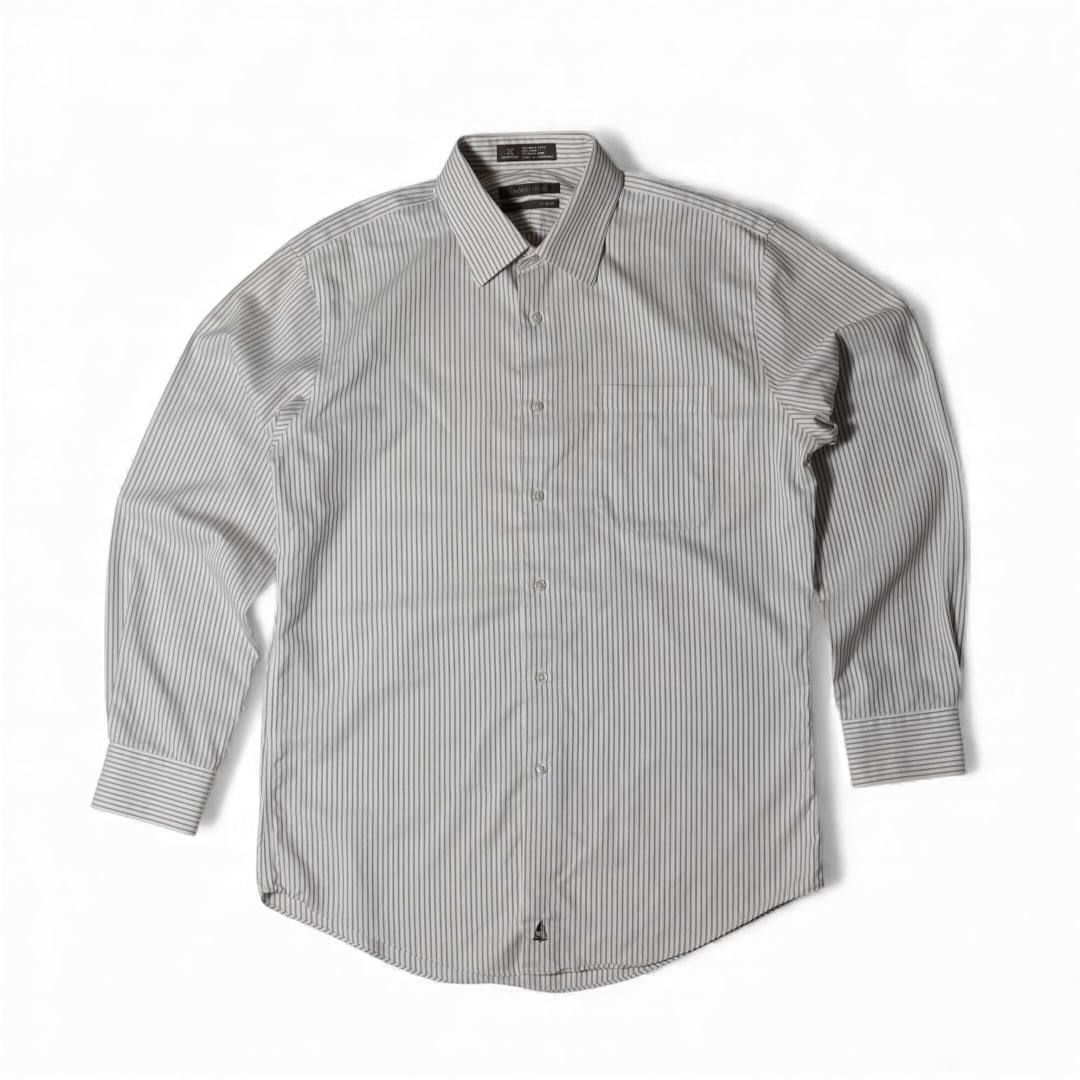 フランス製】OLD Charvet シャルべ ストライプシャツ ブルーホワイト