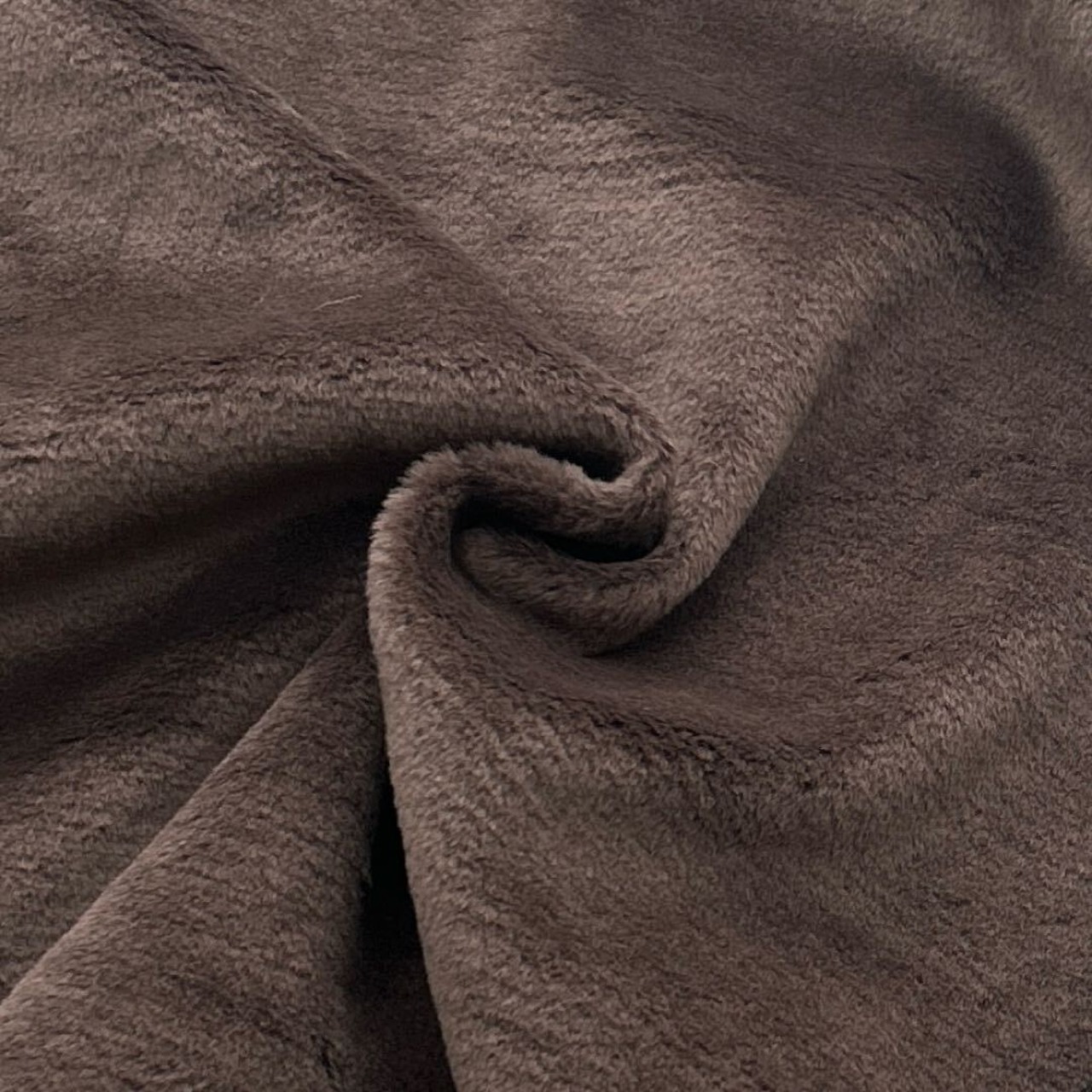 ★AM190◆3.5m◆ラスト1点!アクリルポリエステル混ファーフリースニット生地◆こげ茶