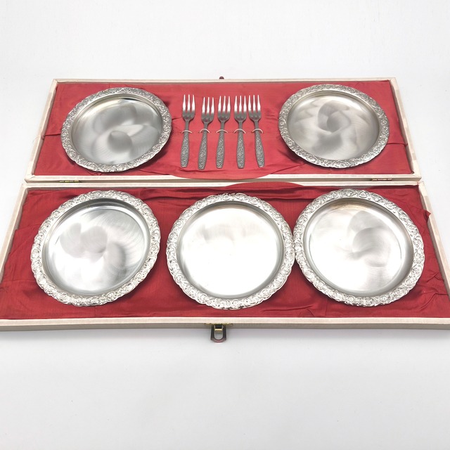 昭和レトロ・ケーキ皿・プレート・フォーク・洋食器・No.251208-11・梱包サイズ80