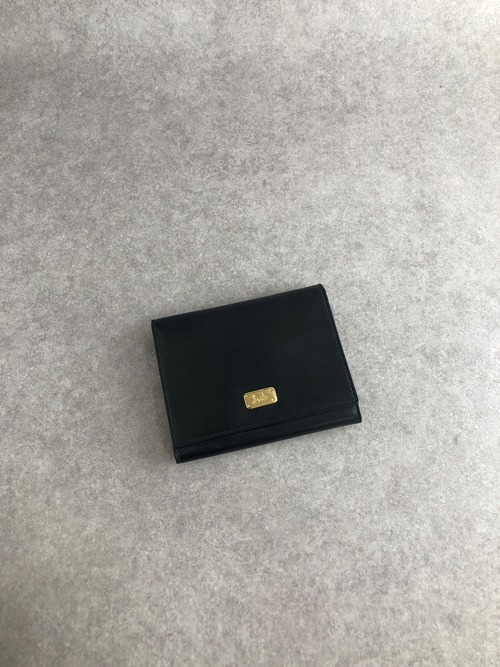 CELINE セリーヌ 財布 ブラック 馬車 レザー 三つ折り vintage ヴィンテージ オールド 4azh3v