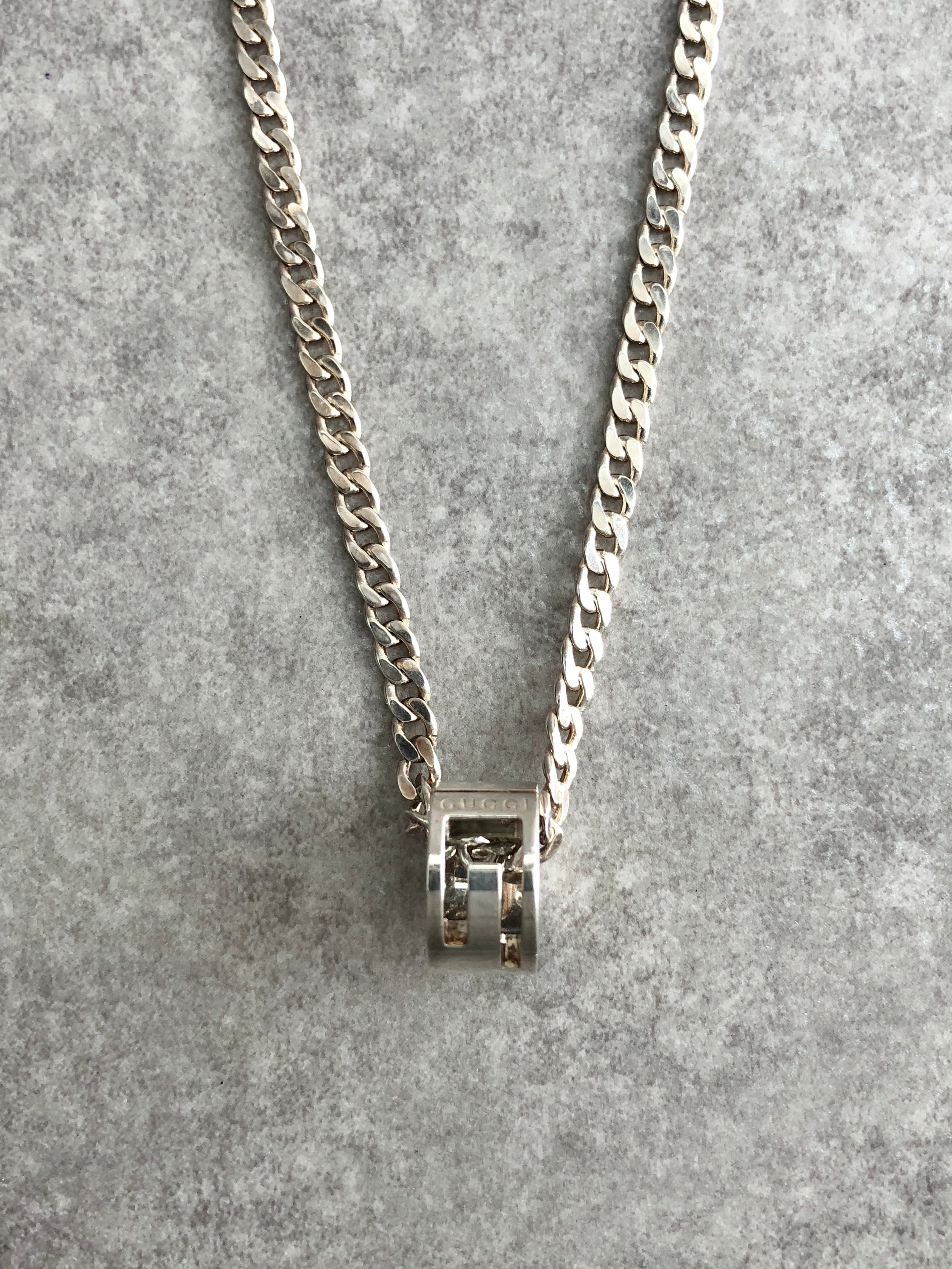 GUCCI グッチ ネックレス シルバー カットアウトG 925 vintage