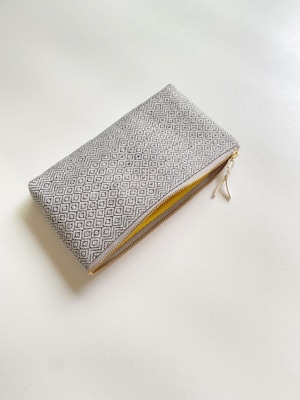 【20cm】Hand-woven Long pouch / bird's-eye