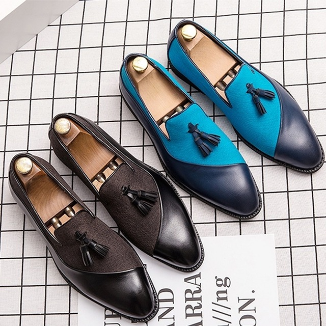 バイカラー　タッセルローファー　2カラー　LB0328