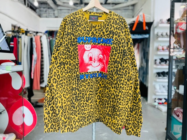 Supreme 21SS × HYSTERIC GLAMOUR CREWNECK LEOPARD XXL 150KF6311