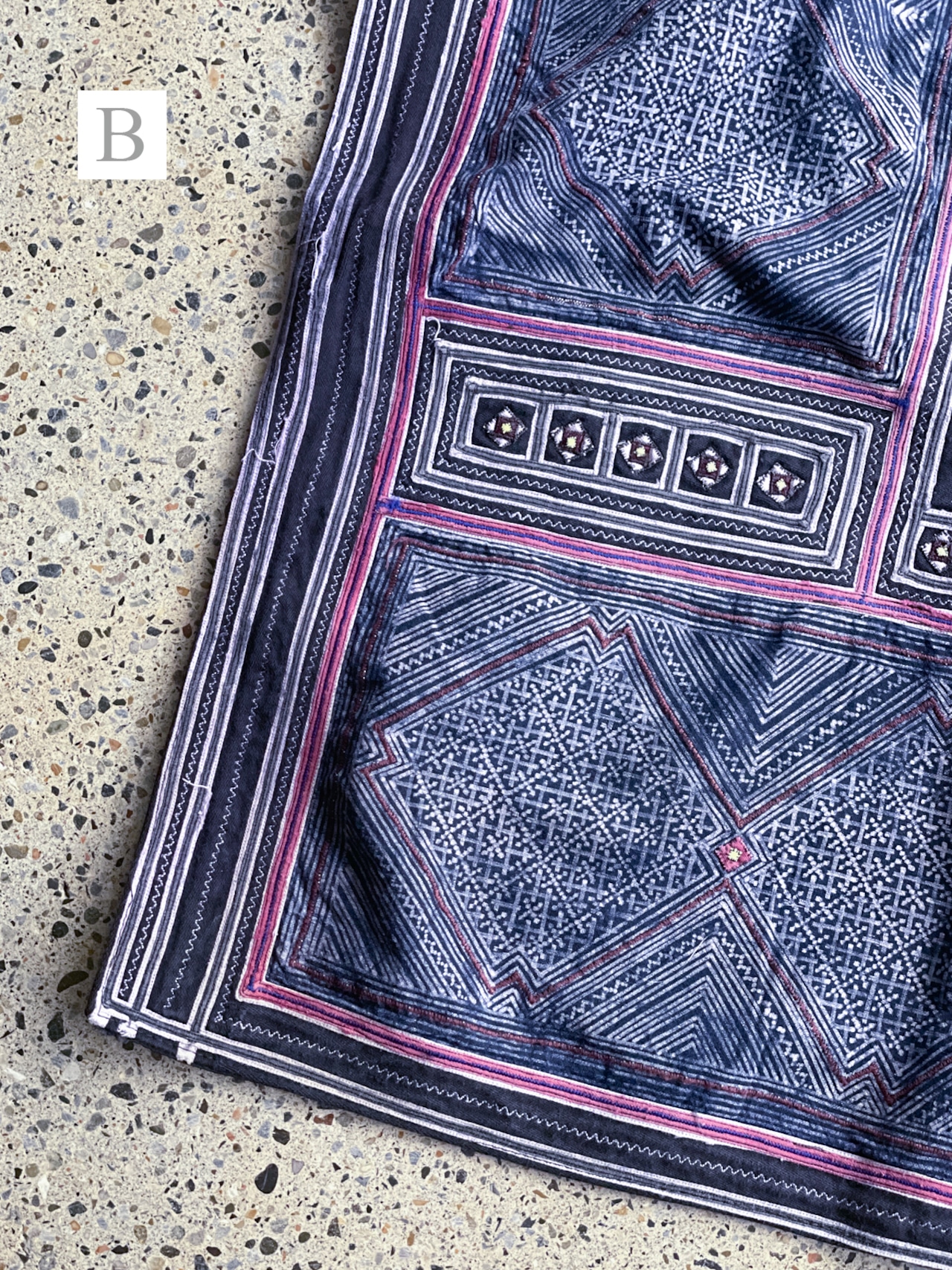 H'mong/Vintage fabric shawl