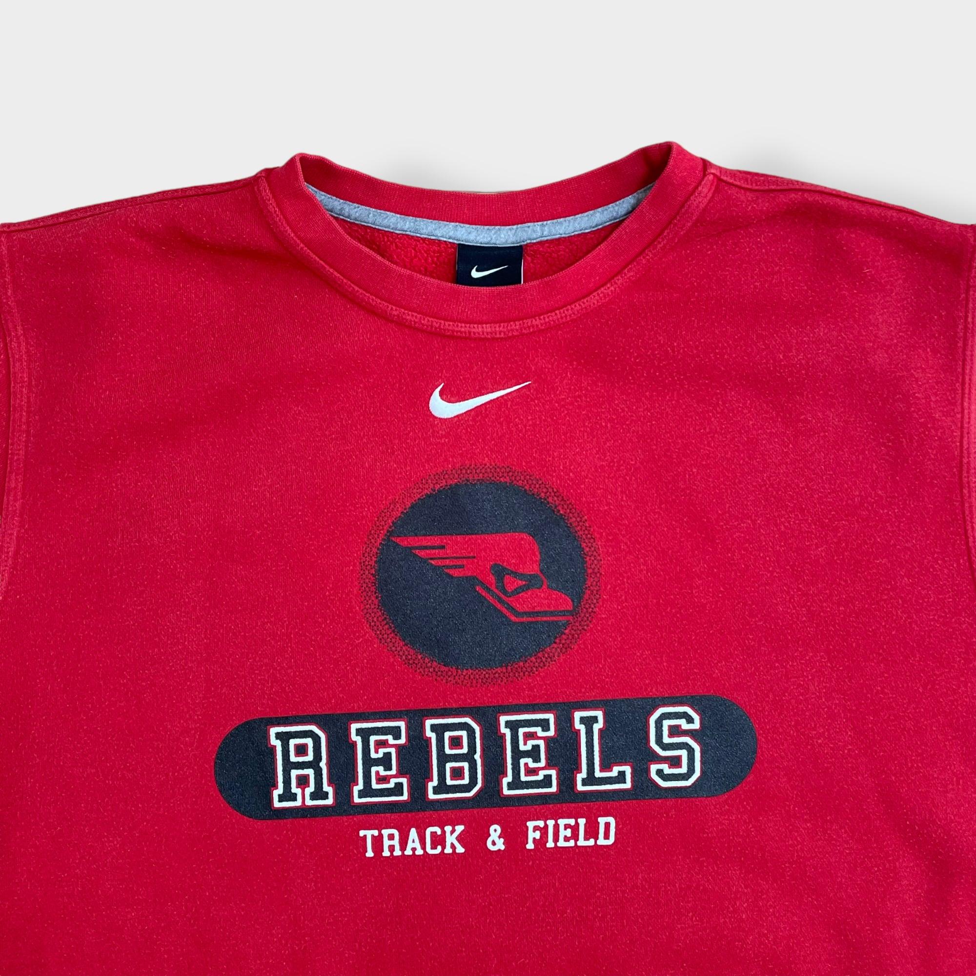 NIKE】プリント ロゴ スウェット トレーナー スウッシュ 刺繍ロゴ