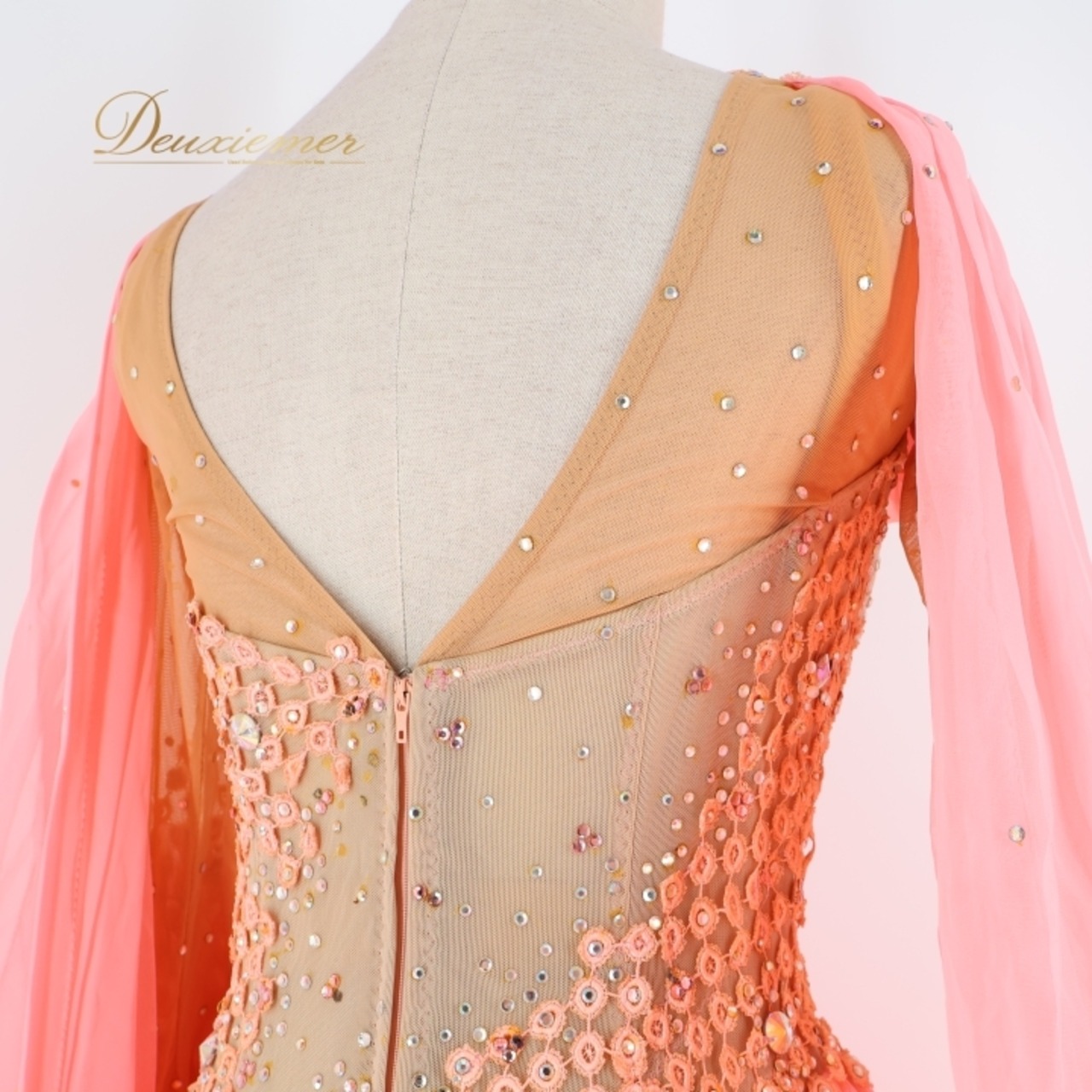 社交ダンス 衣装 スタンダードドレス ワンピース スタンダード フロート フリル レース ボリューム デモ 競技 ダンス パーティ 蛍光 レディース ピンク系 鮮やか おしゃれ 豪華 フラッシュ スカート クラシック 発表会 フォーマル ショート丈 ダンスウェア 大人用 コスチューム 競技用