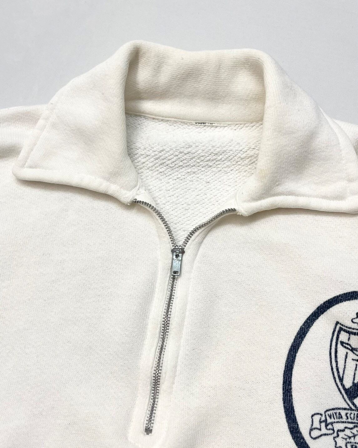 60s Unknown Half-Zip Print Sweat Shirt | VOLAR