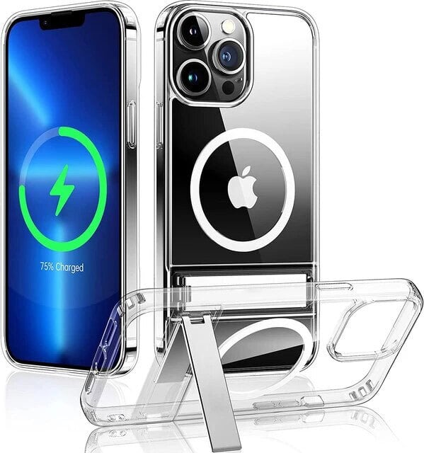 iphone15対応】 おしゃれ シンプル 透明 ワイヤレス充電 合金 キック