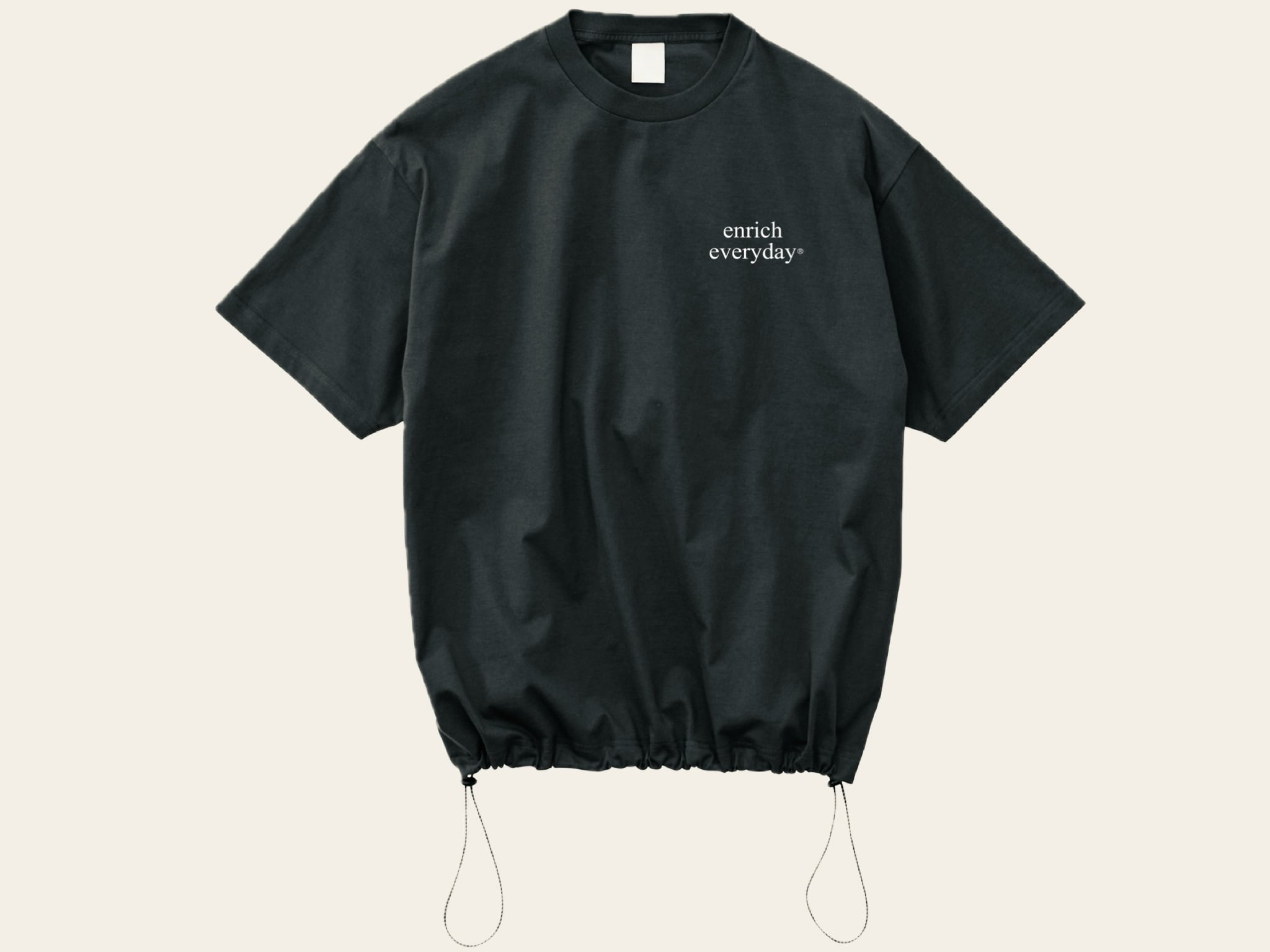 2025年 8月上旬発送予定）受注生産 everyday drawcord Balloon T‐shirt 6.5oz ／ 6.5オンス ファインジャージー 裾ドローコード バルーンTシャツ（2種展開）