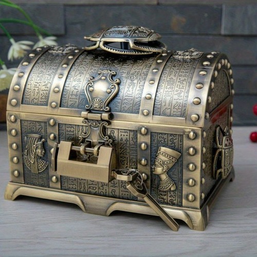 ジュエリーボックス メタルクリエイティブ ロック付き 大型収納ボックス