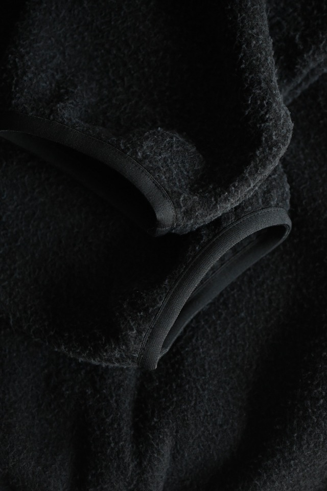 A.PRESSE / Vintage Silk Fleece Harf ZIP Jacket (Black)