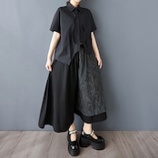 アシンメトリー ドレープ キュロット 00162