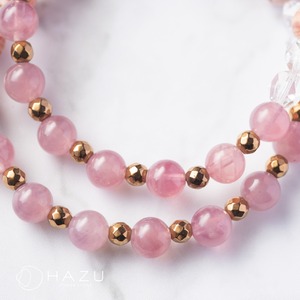 充実した人生へ導く愛の石［インカローズ／パープルスターローズクォーツ／ヘマタイト／水晶］