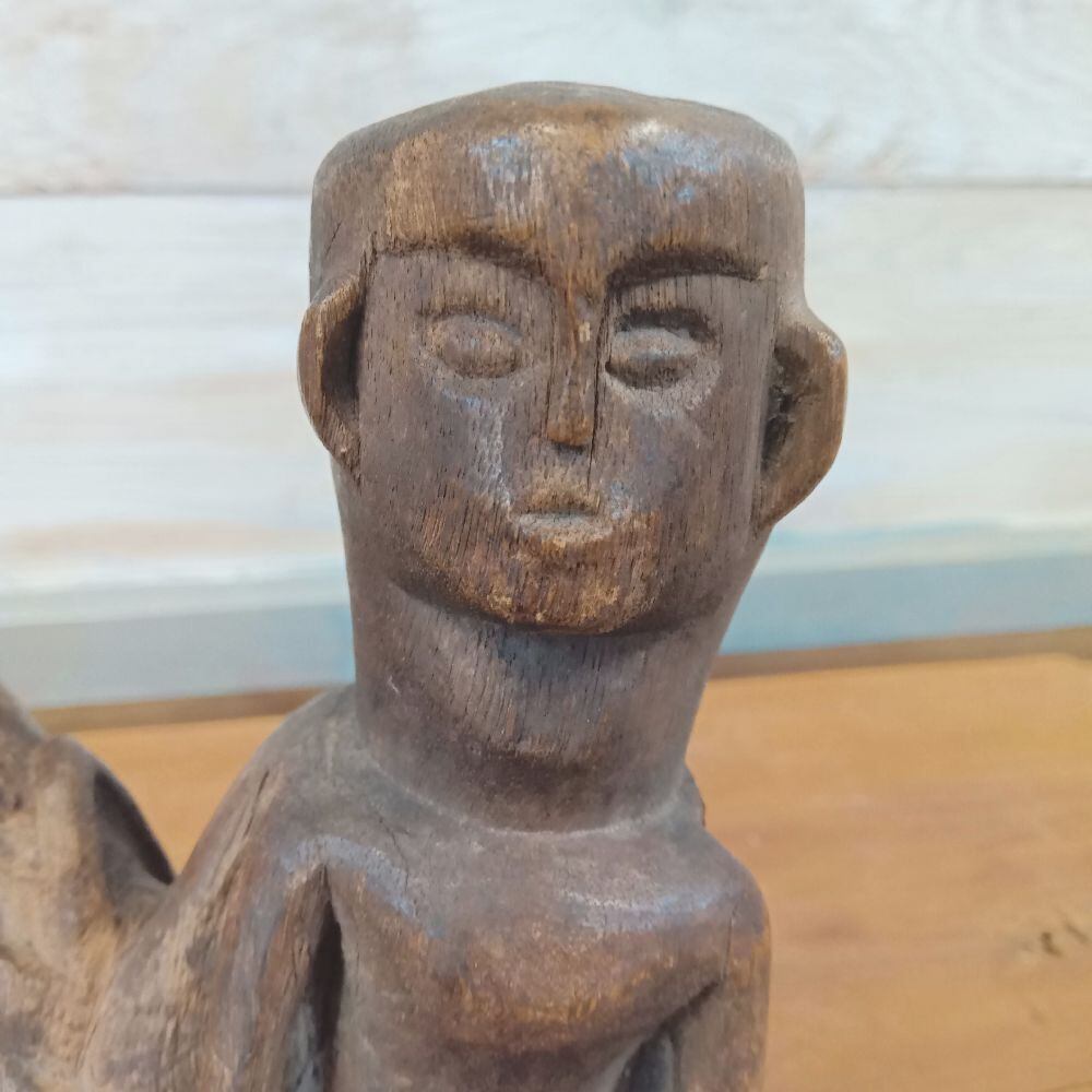 インドネシア カリマンタン ボルネオ アンティーク 木彫り 彫刻 民芸品