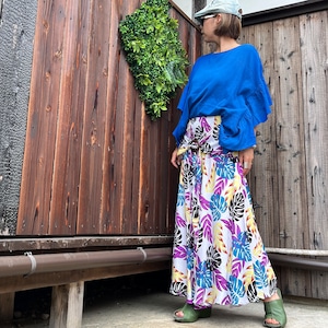 リーフ柄2wayスカート