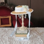 【Petit Collection】リボンと花のストローハット