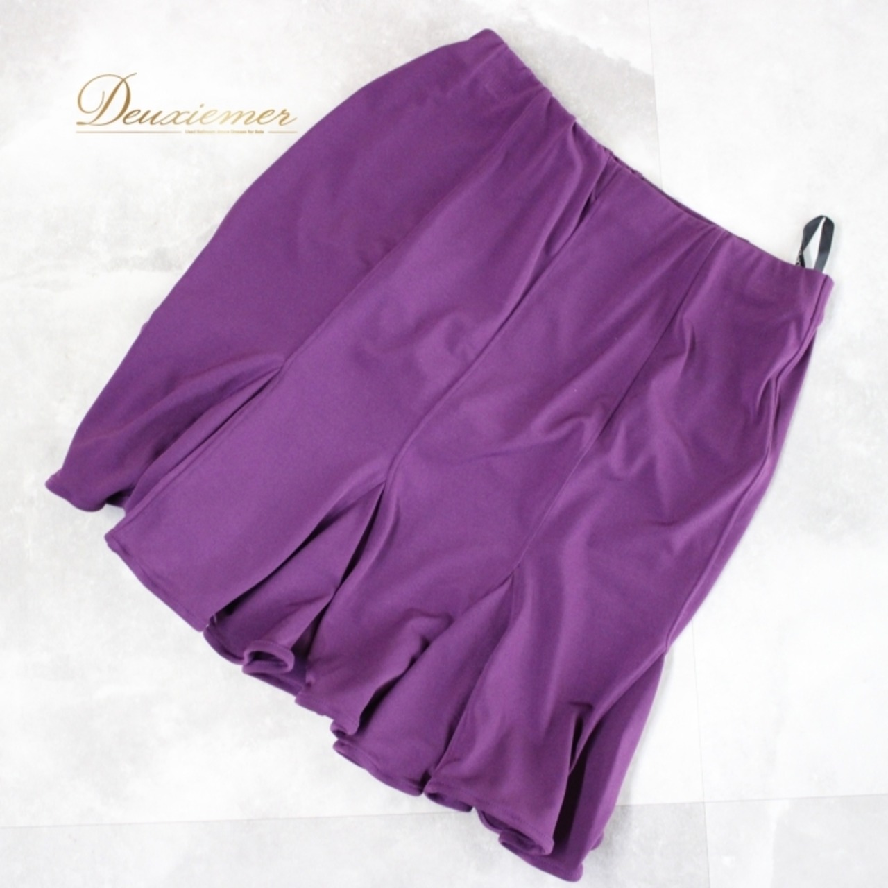 社交ダンス 衣装 ラテン スカート レッスンウェア 練習着 女性用 オールシーズン 紫 チャコット Chacott パープル系 無地 シンプル 派手 練習用 スポーツウェア ダンス衣装 フレアスカート 動きやすい おしゃれ デザイン 伸縮性 ポリエステル ポリウレタン レディース スカートスタイル ダンスタイム