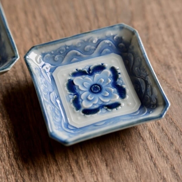 52005】 伊万里染付 豆皿 (1枚） / Imari Pea Plate Sometsuke