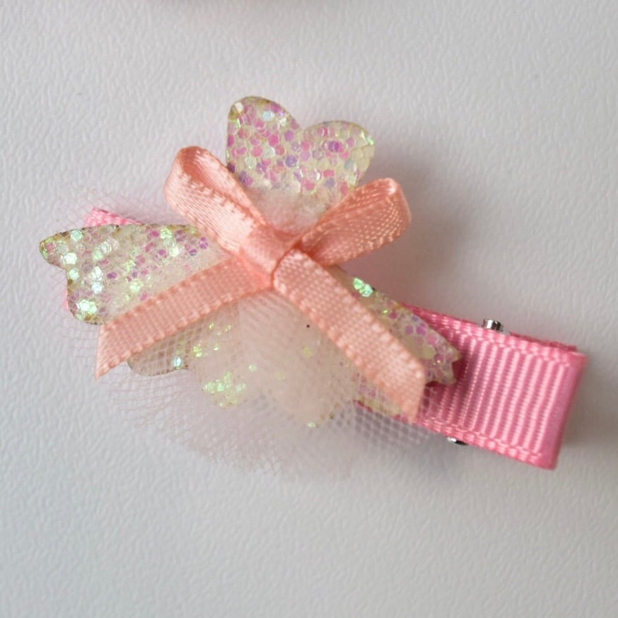 即納】ドレスヘアクリップ♡左右2個セット ハンドメイド 女の子