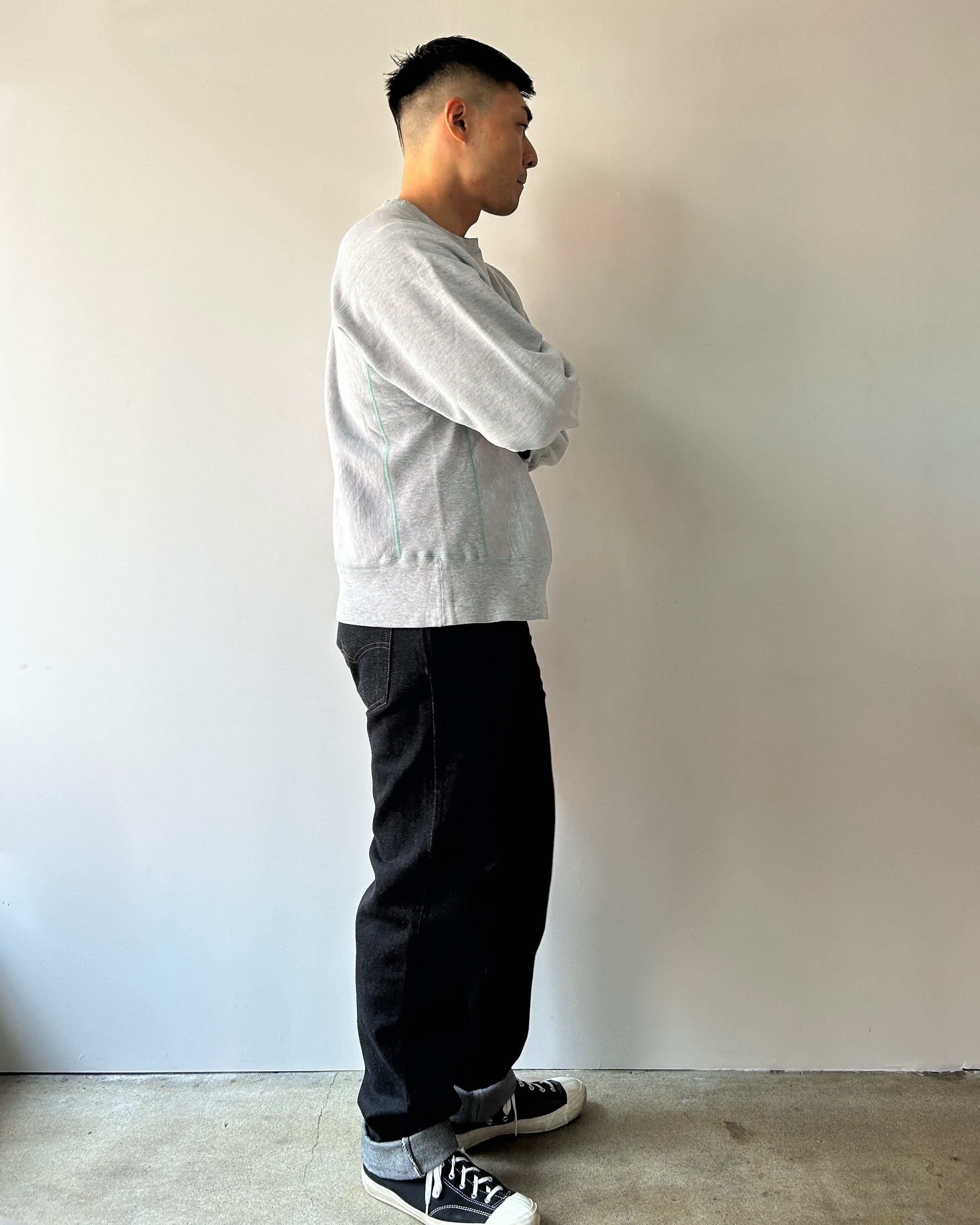 希少 ミントステッチ 80s L リバースウィーブ グレー スウェット 