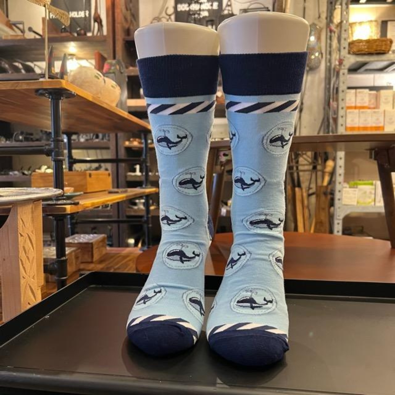 TOPANGA SOCKS Men's　Whale　靴下　メンズソックス　クジラ　くじら　足元ファッション　プチギフト